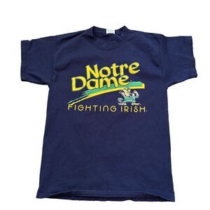 Vintage 2020 Sport 90s University Of Notre Dame Fightin Irish Blue M Shirt